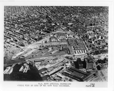 Aerial View of the Site of the Navy Yard Expansion