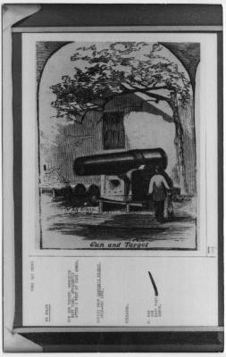 Gun and Target at the Brooklyn Navy Yard, Apparently After a Test of Iron Armor