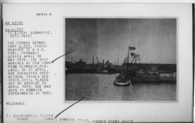 Ex-U-111 US Navy Submarine, 1917-22