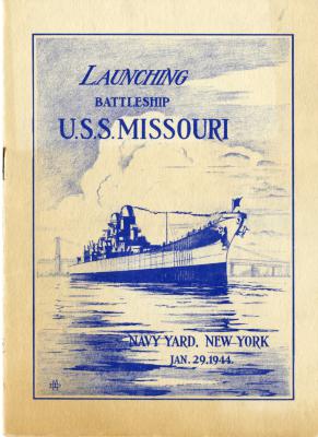 Launching Battleship U.S.S. Missouri