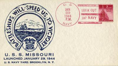 U.S.S. Missouri Launching Commemorative Envelope