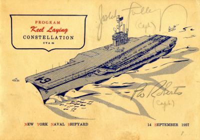 U.S.S. Constellation Keel Laying Ceremony Program