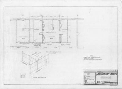 Naval Applied Science Laboratory Building 5 - Partition Layout, Rooms 205 and 207