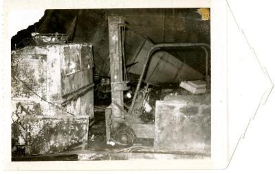 Fork Truck and Hi-Hat Container Located Aft of the Tank