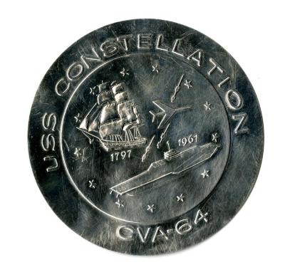 Commemorative Disc for the Commissioning of the USS Constellation (CV-64)