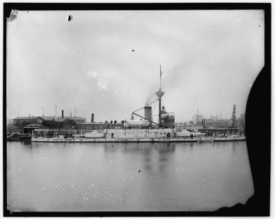 USS Terror, Armored Monitor, Being Fitted Out at the Brooklyn Navy Yard