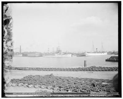 USS Kentucky and Prairie at the Brooklyn Navy Yard