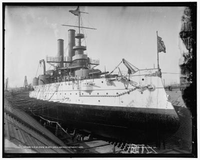USS Iowa in Dry Dock, Brooklyn Navy Yard