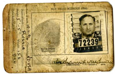 U.S. Coast Guard Identification Card for Abraham Friedman