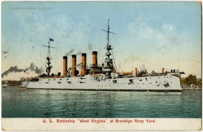 U.S. Battleship West Virginia at Brooklyn Navy Yard