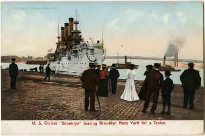 U.S. Cruiser Brooklyn Leaving Brooklyn Navy Yard for a Cruise