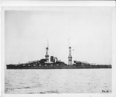 USS Arizona, Broadside View, Navy Yard, New York