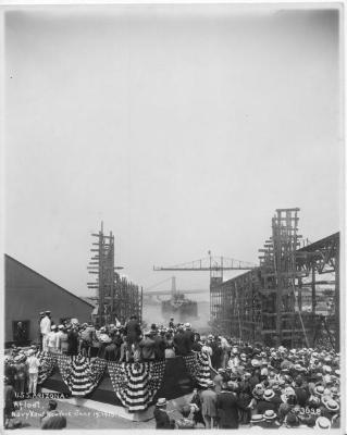 USS Arizona, Afloat, Navy Yard, New York