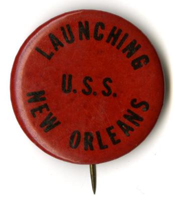 Launching USS New Orleans Pin