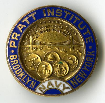 Pratt Institute Navy Pin