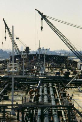 Looking Down the Main Deck of the T.T. Stuyvesant from the Pump Room
