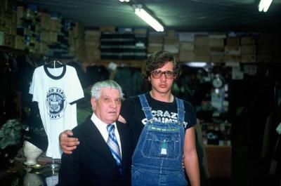 Natale and Vincent Faiella Inside Reliable & Frank's Uniform Store