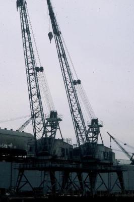 Two Orignal Navy Yard Cranes