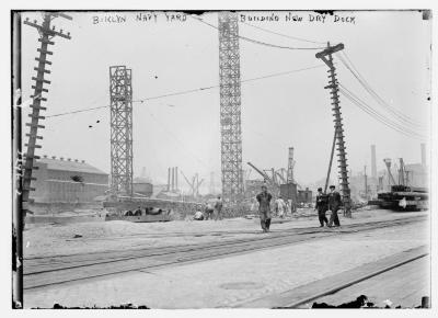 Construction of Dry Dock 4, Brooklyn Navy Yard