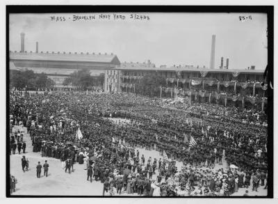 Crowd at Mass, Brooklyn Navy Yard