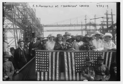 Assistant Secretary of the Navy, Franklin Delano Roosevelt, at the Launching of the USS Tennessee