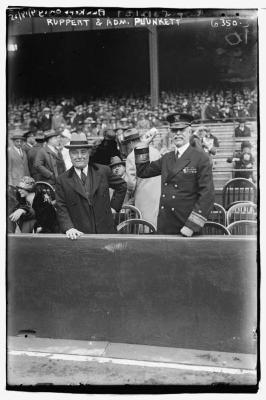 Jacob Rupert and Admiral Charles Peshall Plunkett at Yankee Stadium