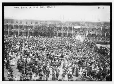 Crowd at Mass, Brooklyn Navy Yard