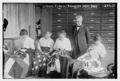 Sewing Flags. Brooklyn Navy Yard