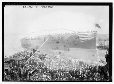 Launch of the USS New York (BB-34)