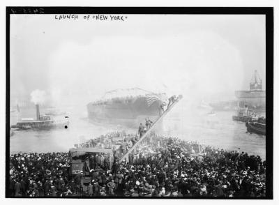 Launch of the USS New York (BB-34)
