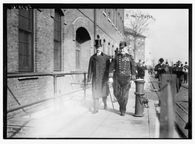 Navy Secretary George von Lengerke Meyer at the Launch of the USS New York (BB-34)