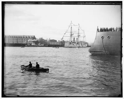 USS Chicago at the Launching of the USS Maine