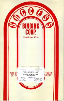 Success Binding Corporation Marketing Porfolio