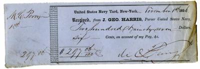 Pay Voucher for Mathew C. Perry