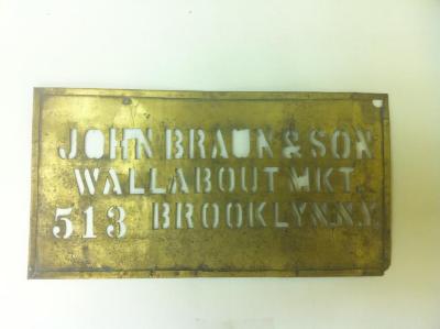 John Braun &amp; Son brass stencil