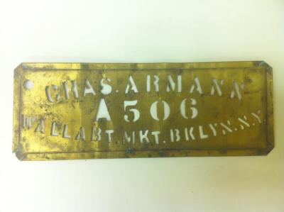 Chas. Armann brass stencil