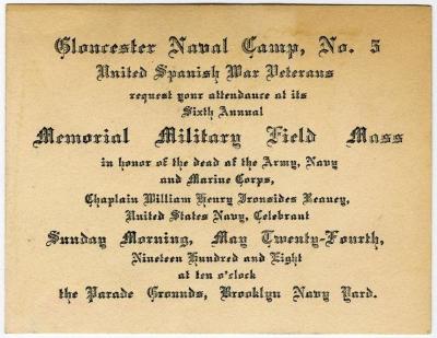 Sixth Annual Memorial Military Field Mass