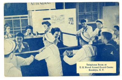 Telephone room at U.S. Naval Armed Guard Center