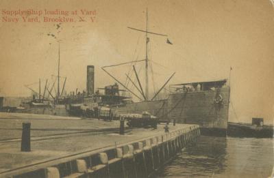 Supply Ship loading at Yard