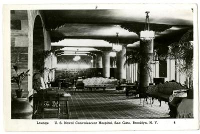 Lounge at the U.S. Naval Convalescent Hospital, Sea Gate, Brooklyn, N.Y.
