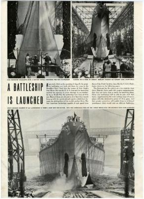 A Battleship is Launched