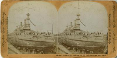 U.S. Battleship "Indiana" in Dry Dock, Brooklyn Navy Yard