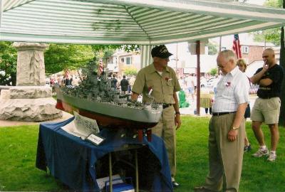Donald Crist and USS Missouri model